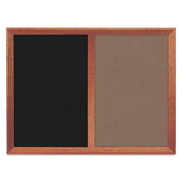 Enclosed Corkboard, 1 Door, 18"x24", 4" Fra, UV3421-SATIN-PEARL